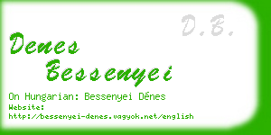 denes bessenyei business card
