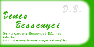 denes bessenyei business card